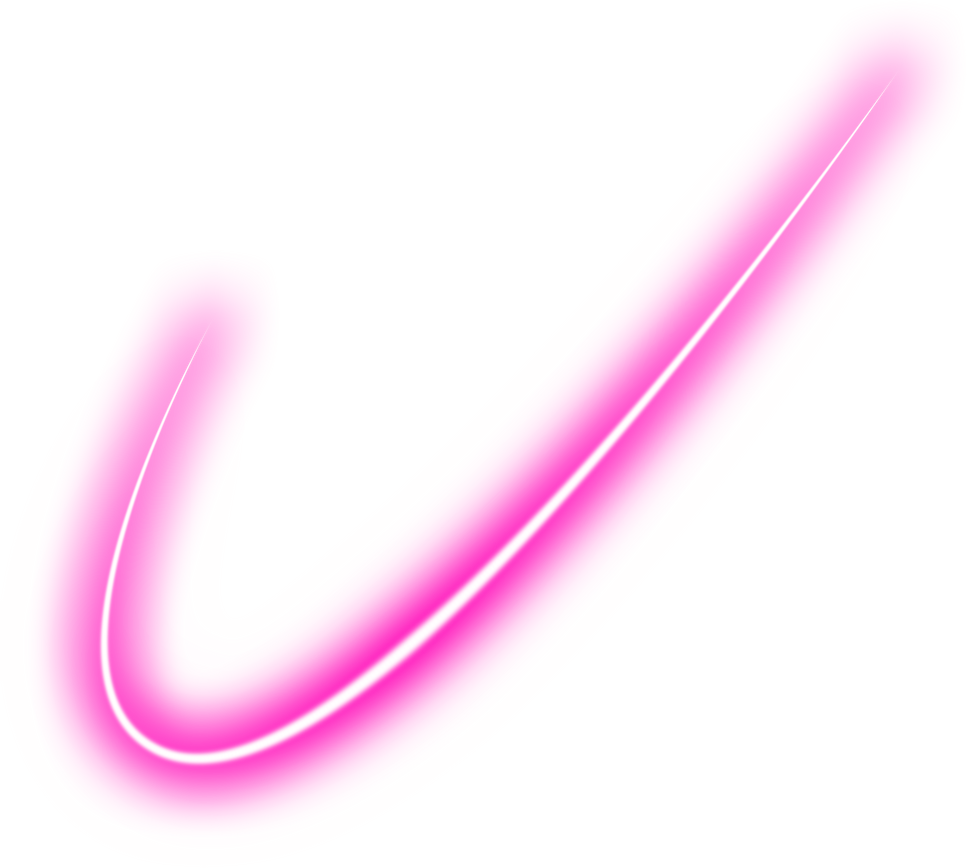 Glowing Pink Neon Curve Line